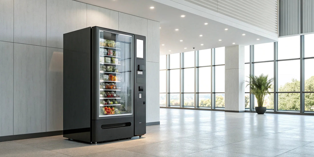 Smart vending machine offering fresh food.