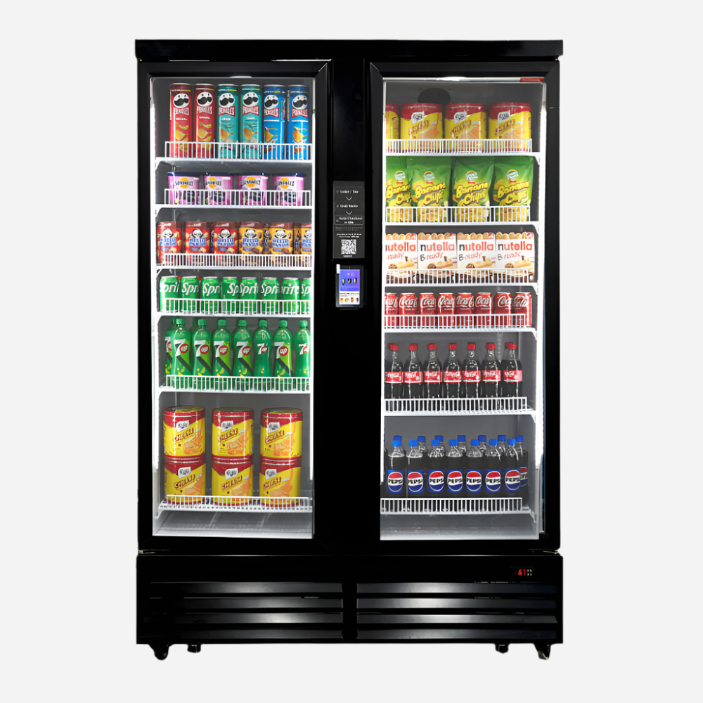 Genius Vend™ Al Powered Smart Double-Door Vending Cooler