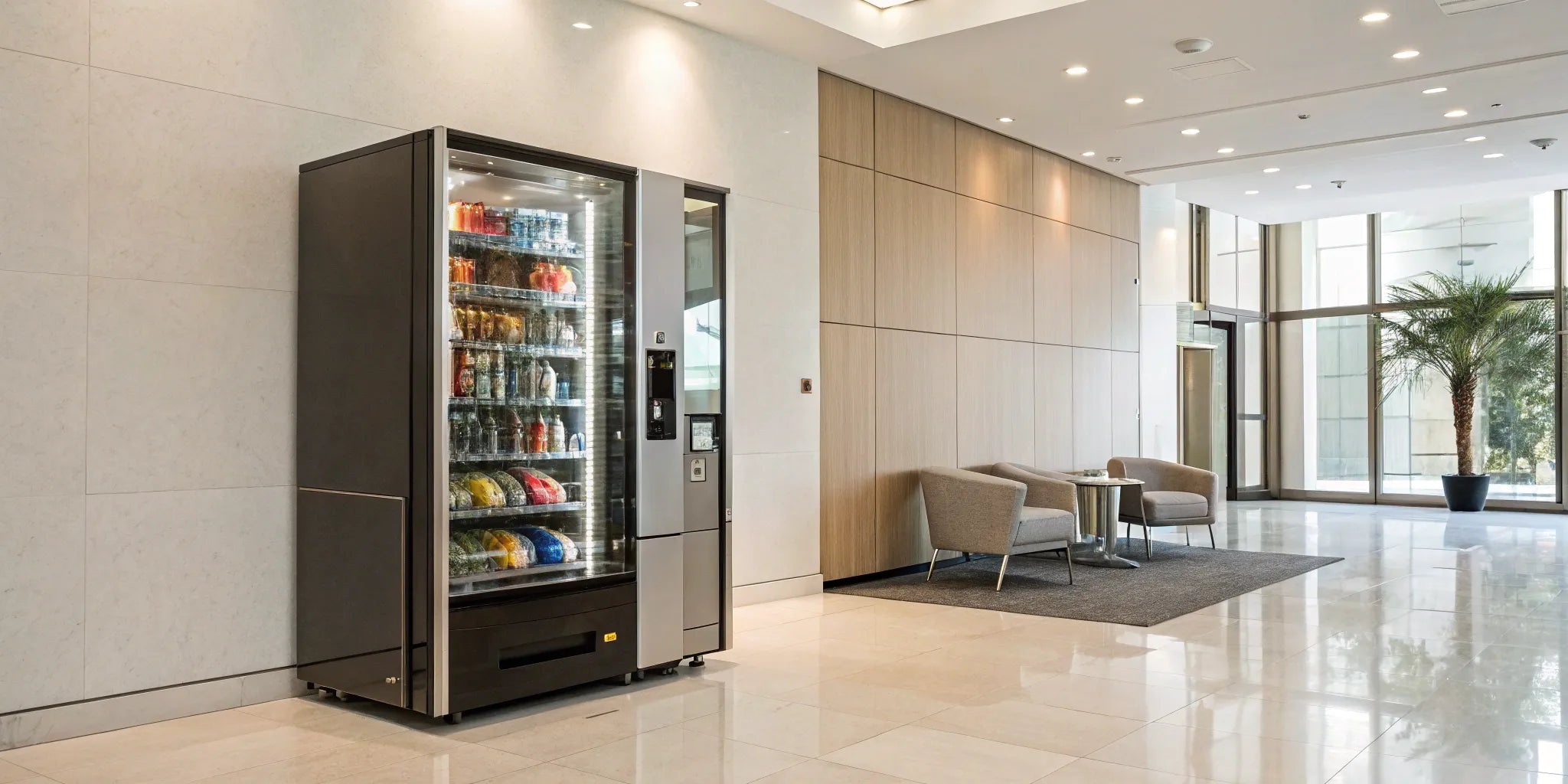 The cost to buy a modern vending machine for an office location.