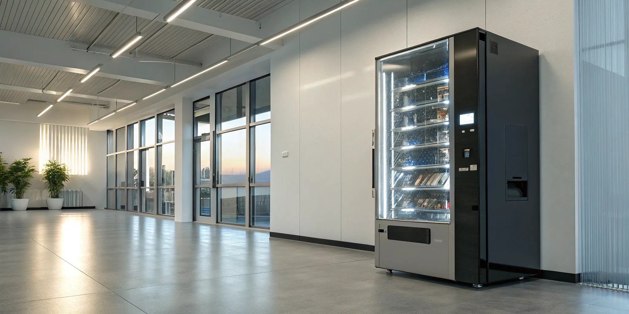 One of the best combo vending machines shown in a modern office setting.