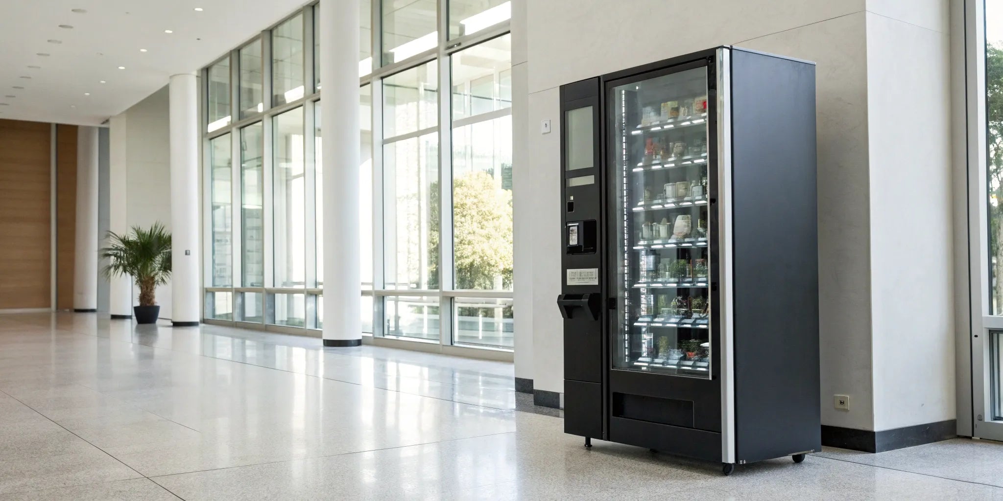 A Best Buy Express vending machine featuring a large touch screen to buy electronics.