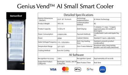 Genius Vend™ AI Powered Mini Combo Vending Machine